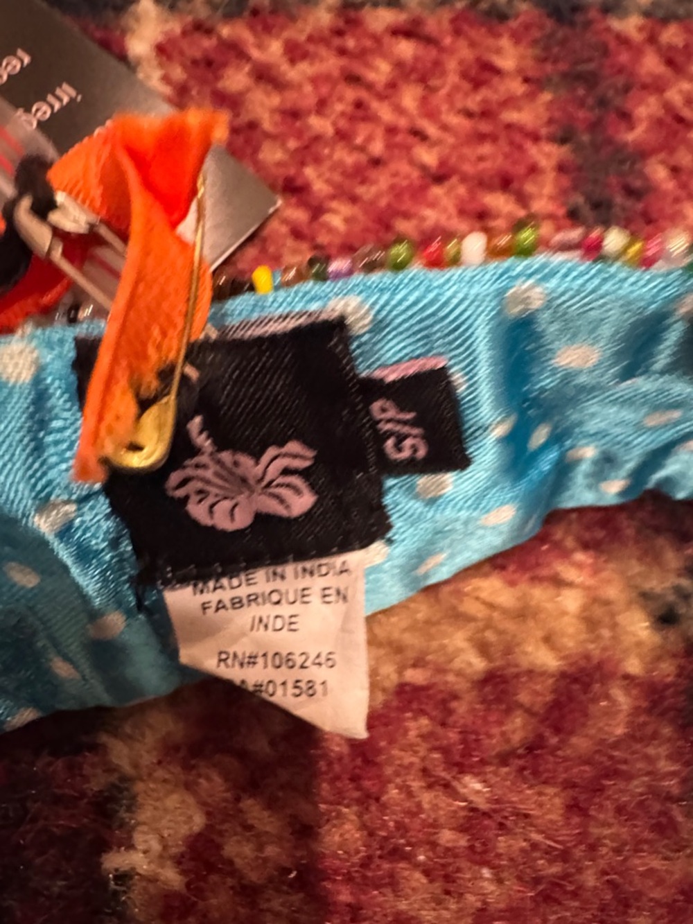 Turquoise Multicolor Beaded Belt. Size small petite never worn - Picture 4 of 8
